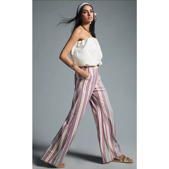 Anthropologie Low-Rise Flare Pants - New Size 12 - Picture 4 of 5